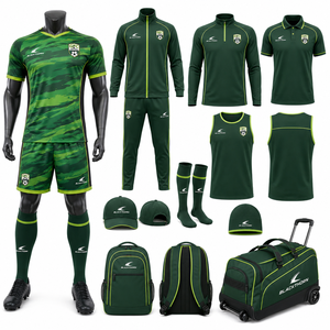 Ensemble de tenue de football pour homme, maillot camouflage, short, survêtement, polo, équipement d'entraînement, sac à dos, sac de sport, toutes saisons - Product Image 1
