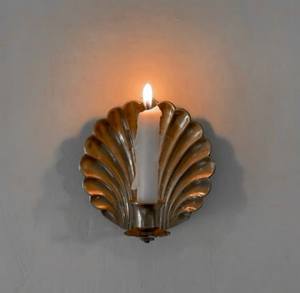 Vintage Gold Shell Wall <b>Candle</b> Holder Large Scallop <b>Sconce</b> Decorative Brass Finish Metal <b>Candle</b> Stand for Luxury Hotel Decor - Product Image 2