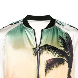 Chaqueta de béisbol Letterman de estilo casual para hombre, chaqueta universitaria completamente blanca de satén para hombre. - Product Image 5