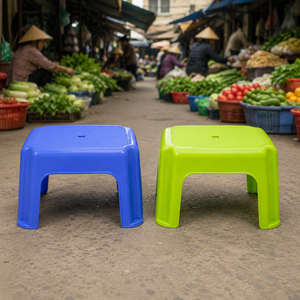 PP Plastic <b>Outdoor</b> Bathroom <b>Stool</b> Virgin Material Stackable Lightweight Durable Bath Ottoman Seat Space Saving Modern - Product Image 4