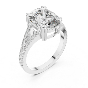 Bague de mariage en or jaune 14 carats avec diamant rond cultivé en laboratoire pour femmes |   Nouveau diamant cultivé - Product Image 2