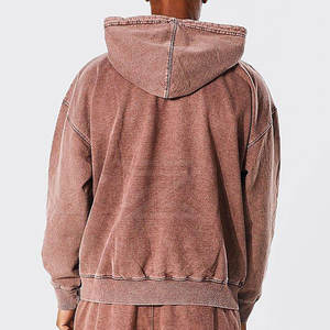 Sweat à capuche à manches longues pour homme, effet délavé vintage, confortable, coupe oversize, tendance - Product Image 5