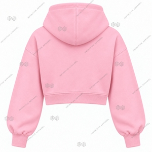 Sudadera con Capucha Corta Personalizada al por Mayor JJOA Jack and Jill of America para Mujer, Sudadera Rosa Bordada Estilo Universitario - Product Image 2