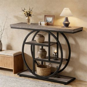 Consolle Moderna con Vano Portaoggetti per Ingresso e Divano, Decorativa per Soggiorno e Corridoio - Product Image 1