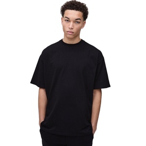 T-shirt imprimé de logo personnalisé 100% coton de première qualité pour hommes 180g-300g T-shirt uni surdimensionné solide personnalisé coupe ample - Product Image 1