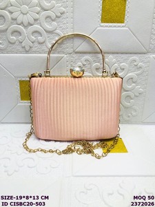 Designer Women Evening Clutch Purse with Embroidery and <b>Sequins</b>, Metal Frame <b>Handbag</b> for Wedding Party Festive Wear - Product Image 4