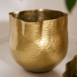 Jardinière en métal artisanale pour une décoration rustique, mettant en valeur le savoir-faire et la beauté des plantes naturelles - Product Image 1