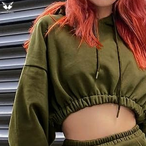Women's Going Out 2 Piece Skirt Outfits OEM Custom Autumn Long Sleeve Drawstring Women Hoodie Skirt <b>Sets</b> - Product Image 2