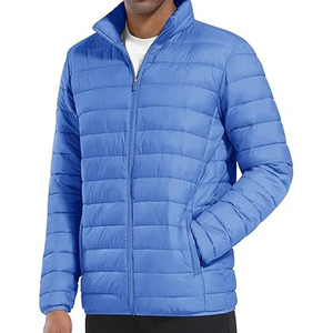 Customized Stand Color Nylon Bubble <b>Jackets</b> for <b>Men</b> Latest Design Shiny Heavyweight Padding Full Zipper - Product Image 1