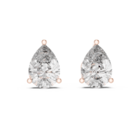 Élégantes boucles d'oreilles en or jaune 10 carats avec diamants de laboratoire taille poire, certifiées IGI, minimalistes et scintillantes, pour femme sophistiquée