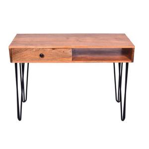 Wholesale High Quality Rustic Solid Wood Oblong Shape Console <b>Table</b> Drawer 2-Seater Wooden <b>Bar</b> <b>Table</b> for Living Room Hotel Use - Product Image 3