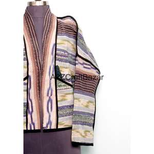 Chaqueta Acolchada Reversible Vintage Hecha a Mano para Mujer, 100% Algodón, con Estampado Floral, Suave y de Secado Rápido para Primavera, Invierno y Otoño - Product Image 2