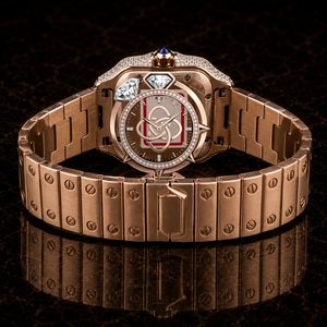Montre en diamant moissanite de haute qualité pour hommes, entièrement sertie de pierres VVS - Product Image 4