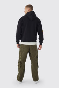 Vente en gros de sweats à capuche pour hommes en molleton 100% coton, à manches longues, amples, noirs, respirants, fabriqués au Pakistan - Product Image 5