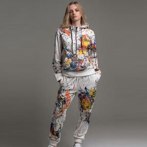 Sublimation 100% <b>Polyester</b> <b>Tracksuit</b> Women Zipper Sublimation Hoodie Sweatpants Women's Sublimation <b>Polyester</b> <b>Tracksuits</b> Women's - Product Image 4