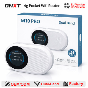 Router Wifi DNXT 4G LTE, Router Wifi6 <span class=keywords><strong>de</strong></span> Doble Banda, Router Wifi 4G con 3000 mAh, Tipo-C, Wifi Móvil Inalámbrico, Router Wifi LCD para Coche, para Viajes - Product Image 1