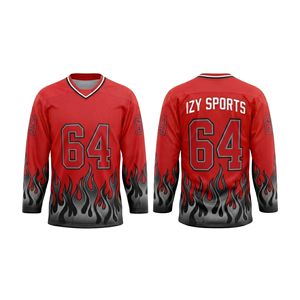 Camiseta de Hockey sobre Hielo Sublimada con Cuello Redondo, Diseño de Rejilla de Diamantes en Tono Azul Marino, Absorbente de Humedad, Manga Larga - Product Image 5