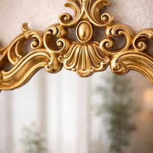 Designer Gold Metal <b>Frame</b> Mirror Elegant Wall Decor Suitable For Living Room Bedroom And Entryway Styling Wholesale From India - Product Image 2