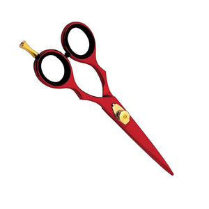 Hot Selling Barber Hair Scissors <b>Red</b> <b>Paper</b> Coated Sharp Durable Blades High Carbon Steel Barber Scissors - Product Image 2