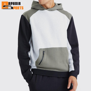 Ensemble de survêtements pour hommes 100 % coton, coupe décontractée, manches longues, polaire chaude, streetwear respirant, blocs de couleurs, collection très prisée - Product Image 5