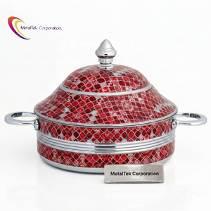 Modern Durable Enamel Stainless Steel Casserole Hot <b>Pot</b> Dutch Oven Double Ear <b>Lid</b> Handcrafted Luxury Serving Dish Food Warmers - Product Image 5