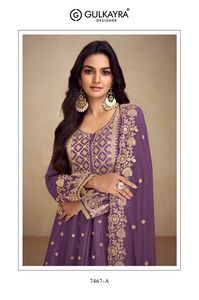 Beau costume de créateur de Maruti Fashion sur tissu chinois véritable vêtements indiens et pakistanais de la même couleur Dupatta pour l'exportation - Product Image 6