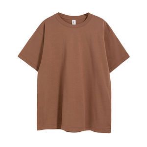 <b>Men's</b> Oversized Plain <b>Pink</b> Cotton <b>T</b>-<b>Shirt</b> Short Sleeve O-Neck Casual Jersey Fit - Product Image 1