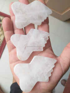 หินหยกขาวธรรมชาติที่ดีที่สุดคริสตัลขัดคอนทัวร์กัวซานวดหน้าบำรุงผิวตามหลักสรีรศาสตร์โมรารักษาความรัก - Product Image 3