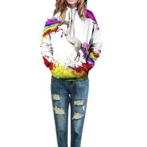 Sudadera con Capucha de Verano para Mujer, Ligera, Informal, Estilo Urbano, con Estampado Artístico de Salpicaduras de Color de Alta Calidad - Product Image 4