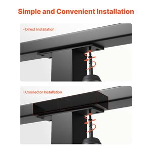 Pasamanos para Escaleras, Paquete de 4, 6.5 Pies, Acero Inoxidable, Barra Superior Rectangular, Negro Mate, para Escalones Interiores y Exteriores, con Tapas de Extremo - Product Image 5