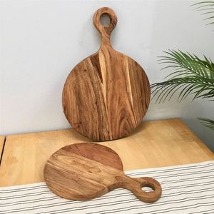 Planche à fromage ronde en bois faite à la main, épaisseur 1,3 cm, non toxique et facile à nettoyer, passe au lave-vaisselle - Product Image 2