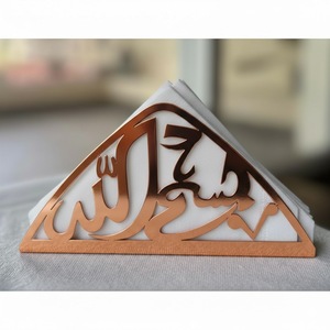 ที่ใส่กระดาษเช็ดปากสแตนเลสทันสมัย พร้อมที่จ่ายกระดาษทิชชู่ สีทองซาติน สำหรับโต๊ะอาหาร ร้านอาหาร และโรงแรม - Product Image 4