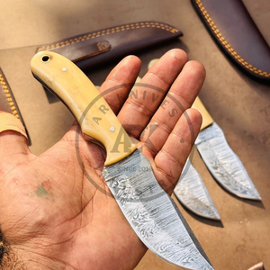 Custom Damascus Steel Hunting <b>Knife</b> Leather Sheath OEM Manufacturer Fixed Blade Hunting <b>Knife</b> Bulk Supply Hot Sale 2026 Pakka - Product Image 6