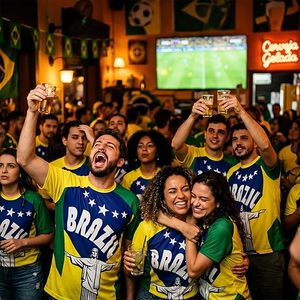 Camiseta con la Bandera Nacional de Brasil, Amarilla, Verde y Azul, Tejido Transpirable de Secado Rápido, Resistente a Desgarros, Impresión de Alta Definición - Product Image 5