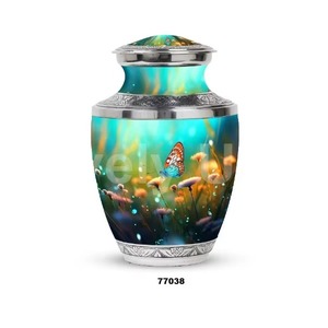 Urna Funeraria Aqua Angel Wings, Contenedor para Cenizas, Recuerdo Conmemorativo, Elegante, Espiritual, Duradera, Premium - Product Image 5