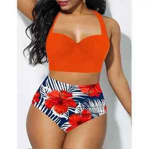 Sublimation Print <b>Bikini</b> <b>Set</b> Secure Fit Women Swimsuit Stylish Two Piece Bathing Suit For Active Summer Days - Product Image 4