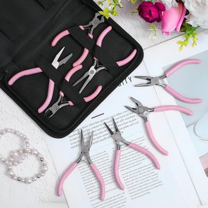 Mini Jewelry <b>Pliers</b> <b>Set</b> 8 PCS Stainless Steel Craft Tools for Necklace Bracelet and Earring Making with Case - Product Image 4