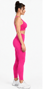 Conjunto de Yoga Personalizado para Mujer, Leggings de Cintura Alta, Sujetador Deportivo, Ropa Deportiva para Pilates, Gimnasio, Ejercicio, Transpirable, Elástica - Product Image 4