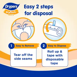 Couches-culottes DryPants Drypers Modèle 0 Super Absorbantes pour Bébés jusqu'à 10 Heures Maintien au Sec Malaisie Confort Soin de la Peau - Product Image 5