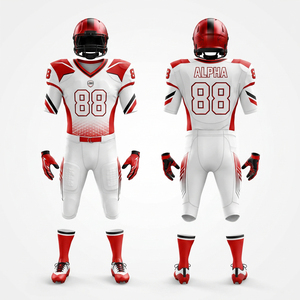Ensemble maillot et pantalon de football américain personnalisé, grande taille, sublimé, respirant, anti-humidité, extensible dans quatre directions, écologique - Product Image 4