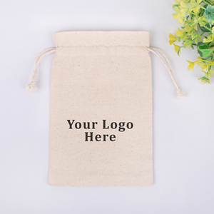 Custom Logo Cotton <b>Drawstring</b> Pouch <b>Bag</b> <b>Small</b> Recyclable Gift Packaging Accessory For Jewelry Organizer - Product Image 6