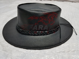 Sombrero Outback de Cuero Negro, Estilo Western Clásico de Ala Ancha, con Banda Trenzada, para Actividades al Aire Libre y Montar a Caballo - Product Image 2