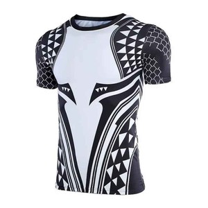 Maillots de protection MMA à manches courtes pour hommes de qualité supérieure, vêtements de sport bicolores pour adultes, maillots de fitness - Product Image 6