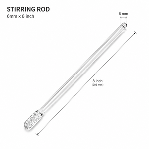G013-06-09-A Baguette d'agitation en verre 6x8 pouces Baguettes d'agitation en verre borosilicate de type 1, longueur personnalisée, prix direct usine - Product Image 3