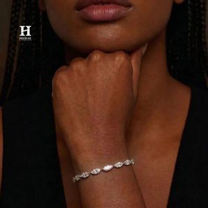 Luxury Marquise Cut Tennis Bracelet - 18K White Gold Lab Grown Diamond Bridal Jewelry for Women - Product Image 3