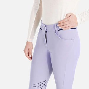 Nouvel Arrivage Pantalon d'équitation pour femme avec assise intégrale en silicone, Legging d'équitation noir en Spandex, Faible MOQ, Vente en gros, OEM - Product Image 6