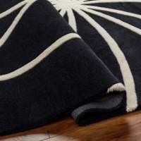 Custom Contemporary Wool Carpet Handmade white lines pattern Tufted Rug for Home Bedroom Home Decor Perfect Picnic