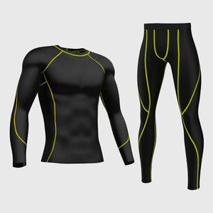 Men's Eco-Friendly <b>Black</b> <b>Long</b> <b>Sleeve</b> Compression Shirt Crew Neck Quick Dry Solid Spandex/Polyester Blend Fitness <b>Top</b> - Product Image 6