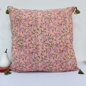 Mini taie d'oreiller personnalisable écologique 100% coton avec imprimé lotus avant et arrière pour la maison ou l'hôtel - Product Image 1