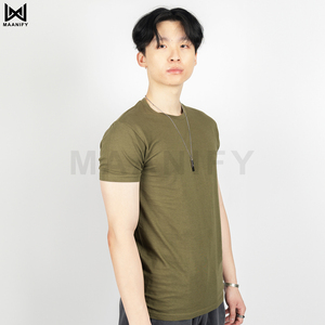 T-shirt unisexe personnalisé, style doux, 100 % coton peigné, 122 GSM, léger, respirant, col rond, OEM - Product Image 5